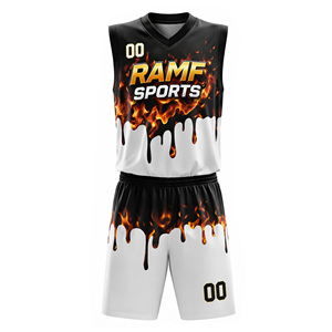 Camiseta de Baloncesto Personalizada de Poliéster Barata, Ropa de Baloncesto Transpirable de Secado Rápido, Jersey y Pantalones Cortos de Baloncesto para Hombre - Product Image 1