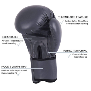 Gants de boxe et de kickboxing personnalisés pour adultes, en PU et cuir, pour entraînement et sparring, idéaux pour sacs de frappe. - Product Image 3