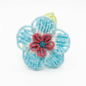 Luxury Glass Beaded Napkin Rings Handmade Durable Flower Style Conifer Handmades Table Decor <b>Wedding</b> Christmas Dining - Product Image 1