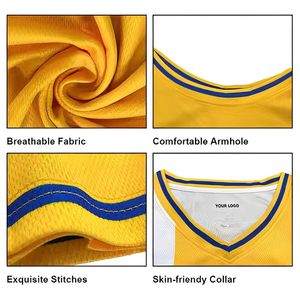 Ensemble d'uniformes de basketball bleus personnalisés, respirant, anti-UV, séchage rapide, tenue d'entraînement pour équipe, design unique, maille vierge, grandes tailles - Product Image 4