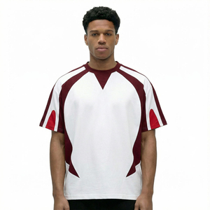 Camiseta Oversize de Manga Raglán con Bloques de Color en Contraste, Personalizada, para Hombre, de Alta Calidad y Tejido Grueso - Product Image 2