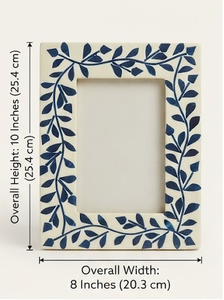Trending Hot Selling Eco-friendly Lightweight Modern MDF Photo <b>Frame</b> Rectangular 4x6 Inch Aperture Blue <b>White</b> Geometric Resin - Product Image 4