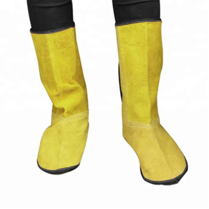 Eco-Friendly Cowhide Leather Welding Shoe Cover CE Certified Fire Proof Anti-Cut Anti-Heat Heavy Duty Work Protection - Product Image 5