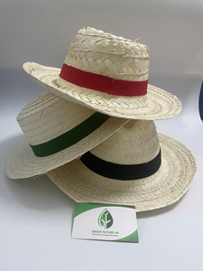 Sombrero de Paja Panamá Green Future Vn con Cinta, Sombrero de Playa Unisex con Diseño a Rayas, Talla Adulto, Material Toquilla - Product Image 2