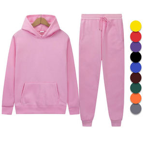 Men's 100% Cotton Training <b>Hoodie</b> Sets Casual Sports Pullover Hooded 2-piece Top With Pants Sweatshirts Gym <b>Running</b> Tracksuits - Product Image 1