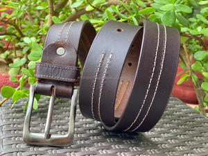 Cinturón de piel auténtica para hombre y mujer, cinturón de alta calidad, duradero y elegante, a la moda, Unisex - Product Image 2