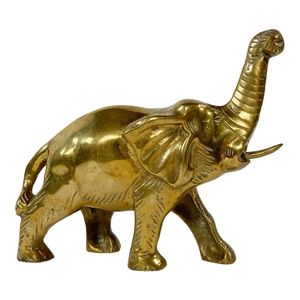 Escultura clásica de elefante de aluminio, ideal para decoración del hogar, centro de mesa y artículo decorativo para interiores de oficina. - Product Image 1