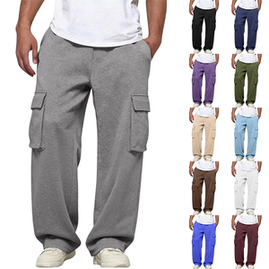 High Quality Loose Fit Baggy Jogger Pant <b>Elastic</b> <b>Waist</b> Gray Color Jogging Running Casual Street Wear Cargo <b>Trouser</b> - Product Image 3