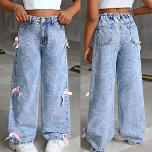 Nouveau design 2026 – Jean baggy streetwear grande taille pour filles, coupe droite décontractée taille mi-haute, style vintage, jambe large, hip-hop, été - Product Image 5