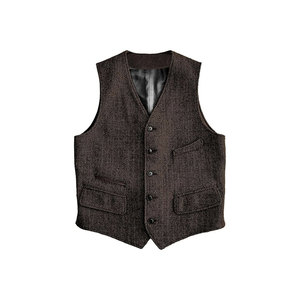 Chaleco Formal Morado con Estampado Paisley para Hombre, Cuello Camisero, Cierre de un Botón, Poliéster, para Trajes, Ropa de Primavera - Product Image 2