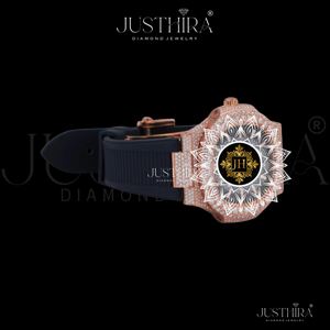 Montre-bracelet analogique unisexe de luxe à la mode, la plus vendue, avec diamants Moissanite VVS de haute qualité et bracelet en caoutchouc, prix d'usine - Product Image 2