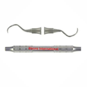 เครื่องมือผ่าตัดสแตนเลสแบบมืออาชีพ ยี่ห้อ BISONS รุ่น Manual Professional Sickle Hoe Scaler คุณภาพสูง ได้รับการรับรองมาตรฐาน CE - Product Image 2