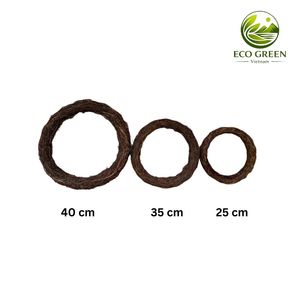 Vietnam Rustic Rattan <b>Wreath</b> <b>Ring</b> for Xmas Tree Decoration and Handmade Holiday Craft Projects - Product Image 6