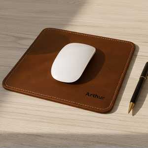 Tapis de souris en cuir véritable, tapis de bureau à glissement fluide, tapis de souris en cuir de vachette de luxe pour les joueurs professionnels LMP-0065 - Product Image 5