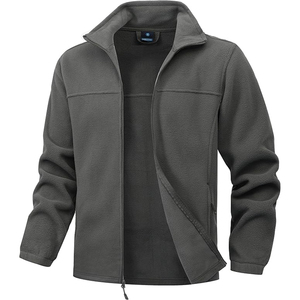 Chaqueta de Forro Polar con Capucha para Hombre, Cierre Frontal Personalizado con Cremallera, Diseño Sólido, Color Personalizado, Ropa de Abrigo Cálida para Invierno, Manga Larga Informal - Product Image 1