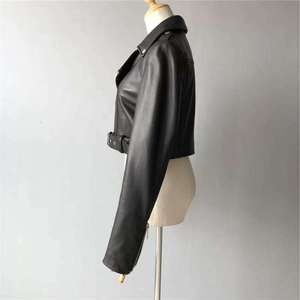 PIHA SPORTS Women's Genuine Cow Skin Motorcycle <b>Biker</b> <b>Jacket</b> Full Sleeve Windproof Breathable Vintage Winter Style Zipper - Product Image 3