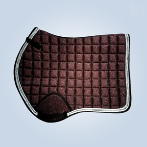 Premium Custom Logo <b>Red</b> <b>Glitter</b> Sparkle Horse Saddle Pad Square Quilted Show Jumping General Purpose Saddlecloth Rhinestone - Product Image 6