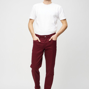 Jeans de Mezclilla Rojos para Hombre de Alta Calidad, Pantalones de Algodón Resistentes, Corte Relajado, Cómodos - Product Image 6