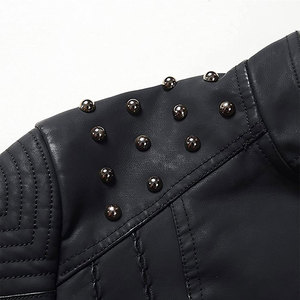Veste en cuir pour femme, best-seller, design élégant et décontracté, confort doux, collection mode outdoor. - Product Image 4