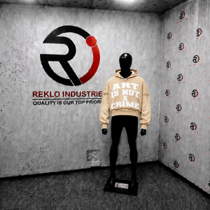 Sudadera con Capucha Beige de Peso Pesado, Calidad Premium, Uso Diario, 100% Algodón Suave, Manga Regular, Estampado Frontal, Juvenil - Product Image 3