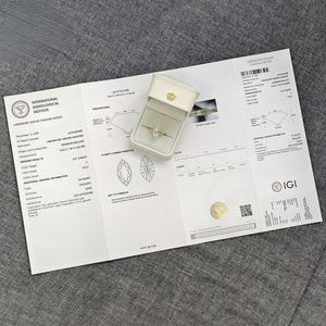 Anillo de Diamante Cultivado en Laboratorio con Corte Marquesa, Color E, Plata de Ley 925, Chapado en Oro, Certificado IGI, Joyería Clásica de Compromiso para Mujer - Product Image 3