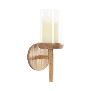 Porte-bougie mural en bois élégant à bras unique, support de bougie rustique suspendu pour la décoration murale de la maison, salle à manger, à prix abordable - Product Image 2