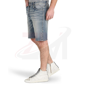 Men's Vintage-Style Black Loose Light Washed Denim Shorts High Waisted Wide Woven Windproof 100% Brand Quality - Product Image 5