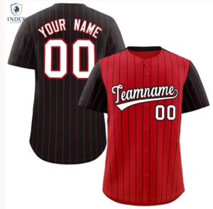 Maillot de baseball personnalisé Index Apparel, noir et turquoise rayé, sublimé, unisexe adulte, manches courtes, anti-transpiration - Product Image 2