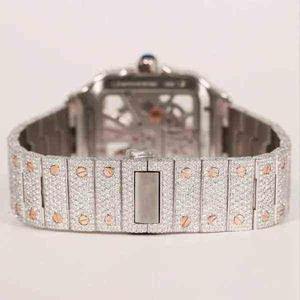 นาฬิกาข้อมืออัตโนมัติแบบกลไกประดับเพชรโมอิสซาไนต์สุดหรูหราสไตล์ฮิปฮอปสำหรับผู้ชาย ขายส่ง - Product Image 4