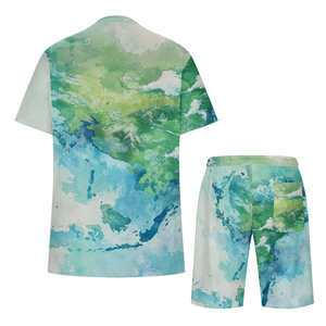 ชุดกีฬาลำลองผู้ชายแบรนด์ดังสุดฮิตประจำฤดูร้อนปี 2026 เสื้อยืดแขนสั้นทรงโอเวอร์ไซส์ระบายอากาศได้ดี พร้อมกางเกงขาสั้นทรงหลวม - Product Image 4