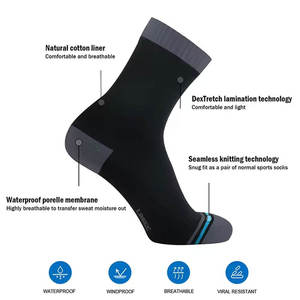 Crew Athletic <b>Socks</b> Black <b>Moisture</b> Wicking Running <b>Socks</b> Spandex Polyester Knitted Solid Men Women Summer Standard - Product Image 6