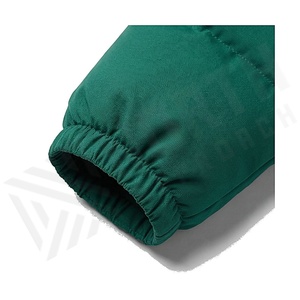 Hooded Quilted Waterproof <b>Bubble</b> Jacket Black Full Sleeve Winter Windproof Cotton Shell Knitted Fabric Polyester Filling Stand - Product Image 6