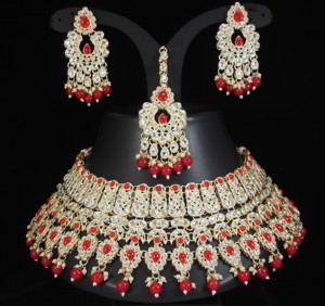 Grand <b>Indian</b> Bridal Ethnic Zinc Alloy Kundan Jewelry <b>Set</b> Heavy Gold Plated Choker Necklace Maang Tikka Earring Zircon Party - Product Image 2