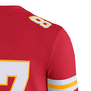 Maillot de football américain à manches courtes en mesh avec logo personnalisable, prix d'usine, maillot de football américain personnalisé - Product Image 5