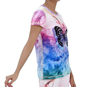 Camisetas Sublimadas con Logotipo Personalizado al Por Mayor, 100% Poliéster, Ropa Deportiva para Gimnasio, Camiseta para Mujer para Invierno - Product Image 3