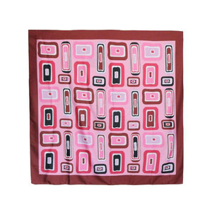 Lightweight 100% Silk Material Women <b>Square</b> <b>Scarf</b> High Quality Foldable All Season Use Elegant Floral Pattern Customizable - Product Image 1