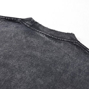 T-shirts pour hommes respirants, écologiques, surdimensionnés, grande taille, en coton, délavés à l'acide, de haute qualité, à séchage rapide, avec logo frontal, sublimation - Product Image 5