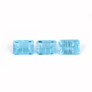 Topacio Azul Suizo Natural de 10x14 mm, Corte Octogonal, Corte Cóncavo, Gema Suelta, Certificado por Terceros, Gopika Exports, para Fabricación de Joyas - Product Image 4