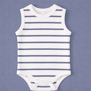 Traje sin Mangas para Bebé, 60% Algodón, 40% Modal, Tejido Jersey Sencillo, Suave, Transpirable, Agradable para la Piel, Ropa de Verano, Unisex - Product Image 4