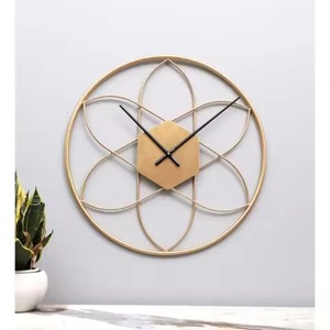 Minimalist Geometric Metal Wall <b>Clock</b> Analog Quartz Silent Design <b>Black</b> Hexagon Shape Living Room Decoration Hanging Style - Product Image 5