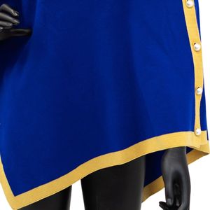 Sigma Gamma Rho Blue & Gold <b>Shawl</b> with Pearls Elegant <b>Women</b>’s Embellished Wrap Scarf Fashion Sorority Accessory Party Outfit - Product Image 5