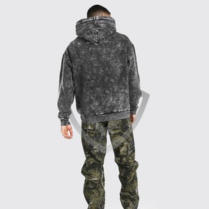 Sweat-shirts à capuche délavés pour hommes, en coton décontracté, style vintage, tissu doux, coupe confortable - Product Image 2