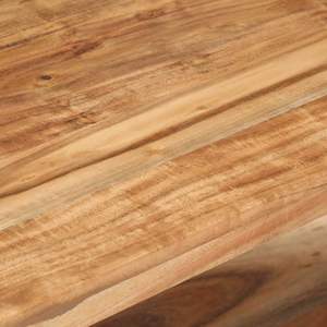 Meuble TV moyen en bois d'acacia massif naturel et fer noir pour salon - Product Image 6