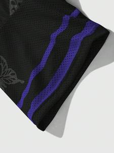 Maillot de football en mesh surdimensionné personnalisé avec impression par sublimation, unisexe, streetwear, t-shirt de sport à col en V - Product Image 3