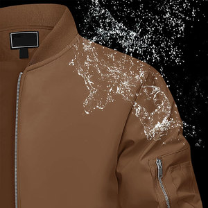 Chaqueta Bomber Personalizada para Hombre, Cuello Acanalado, Cierre Completo, Ropa Exterior Informal de Moda, Bajo MOQ, Proveedor Mayorista OEM ODM - Product Image 6
