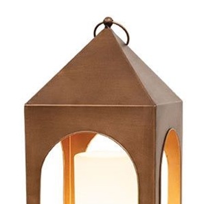 Farol Moderno de Metal y Vidrio con Acabado en Cobre, Faroles de Metal para Velas, Decoración del Hogar para Exteriores, Personalizado - Product Image 5