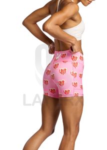 Shorts de yoga taille haute pour femmes avec poches latérales, imprimé numérique, style cycliste, pour la gym, l'entraînement, le fitness, la course, vêtements de sport, sublimation en gros - Product Image 6