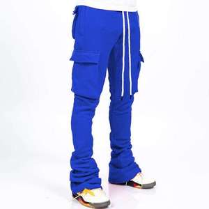 Joggers cargo empilés personnalisés pour hommes en coton épais French Terry, multi-poches, style streetwear, pantalon de survêtement Y2K, mode OEM ODM - Product Image 4