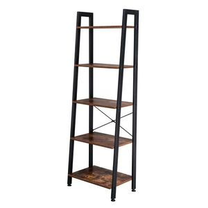 Scaffale a Scala Industriale Vintage a 5 Ripiani per Ufficio, Bagno, Soggiorno - Product Image 2