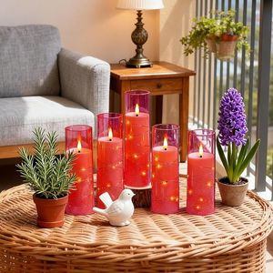 Candele LED Senza Fiamma a 5 Pezzi per un'Atmosfera Romantica, con Timer, in Acrilico Stabile, Effetto Sfarfallio per un Ambiente Accogliente - Product Image 4